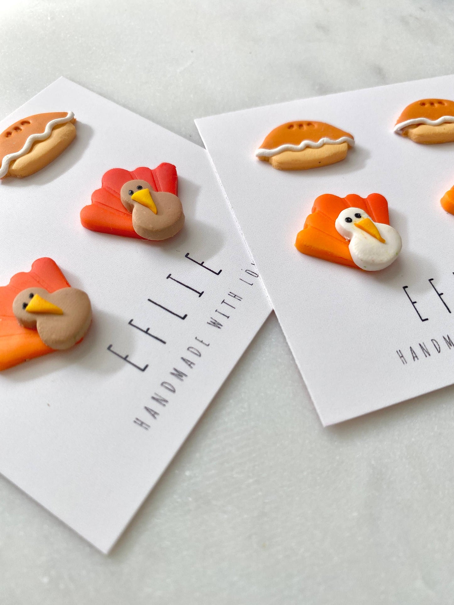 Thanksgiving Turkey Pumpkin Spice Stud Earrings Gift