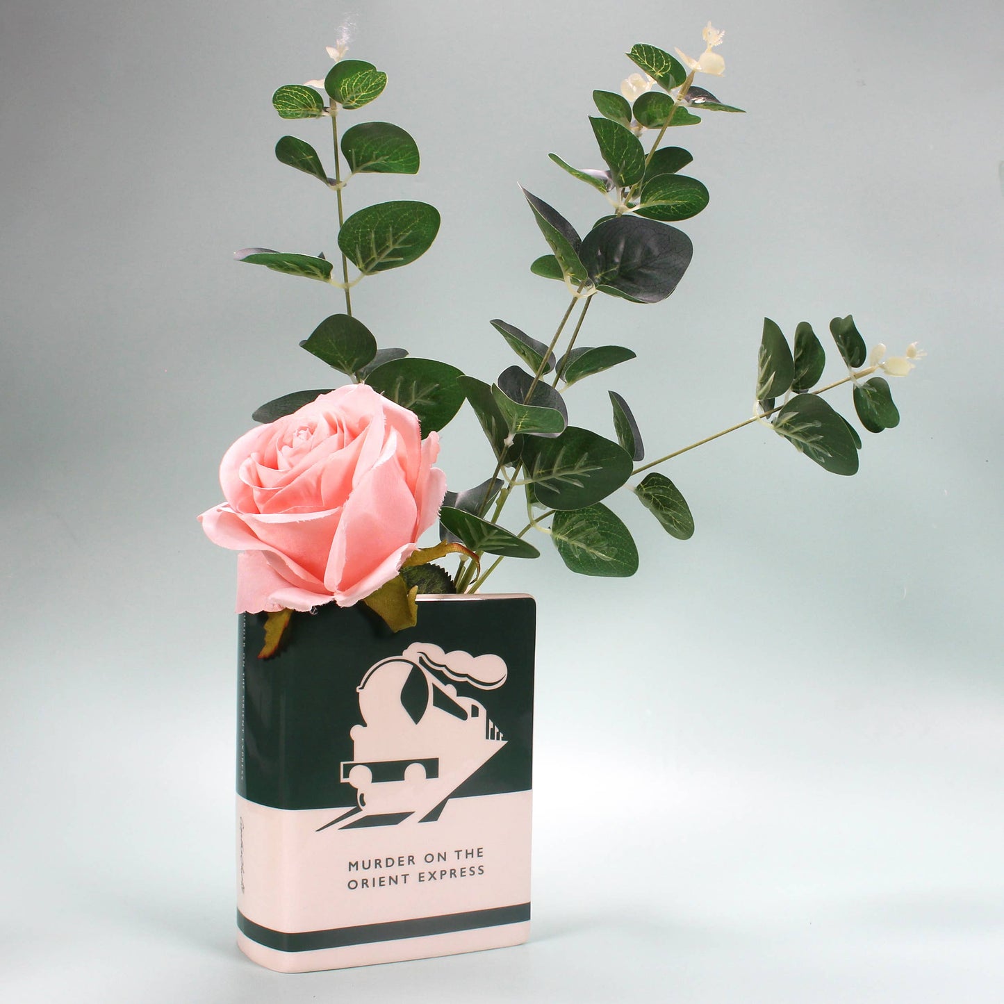 Ceramic Book Vase Agatha Christie Murder on Orient Express