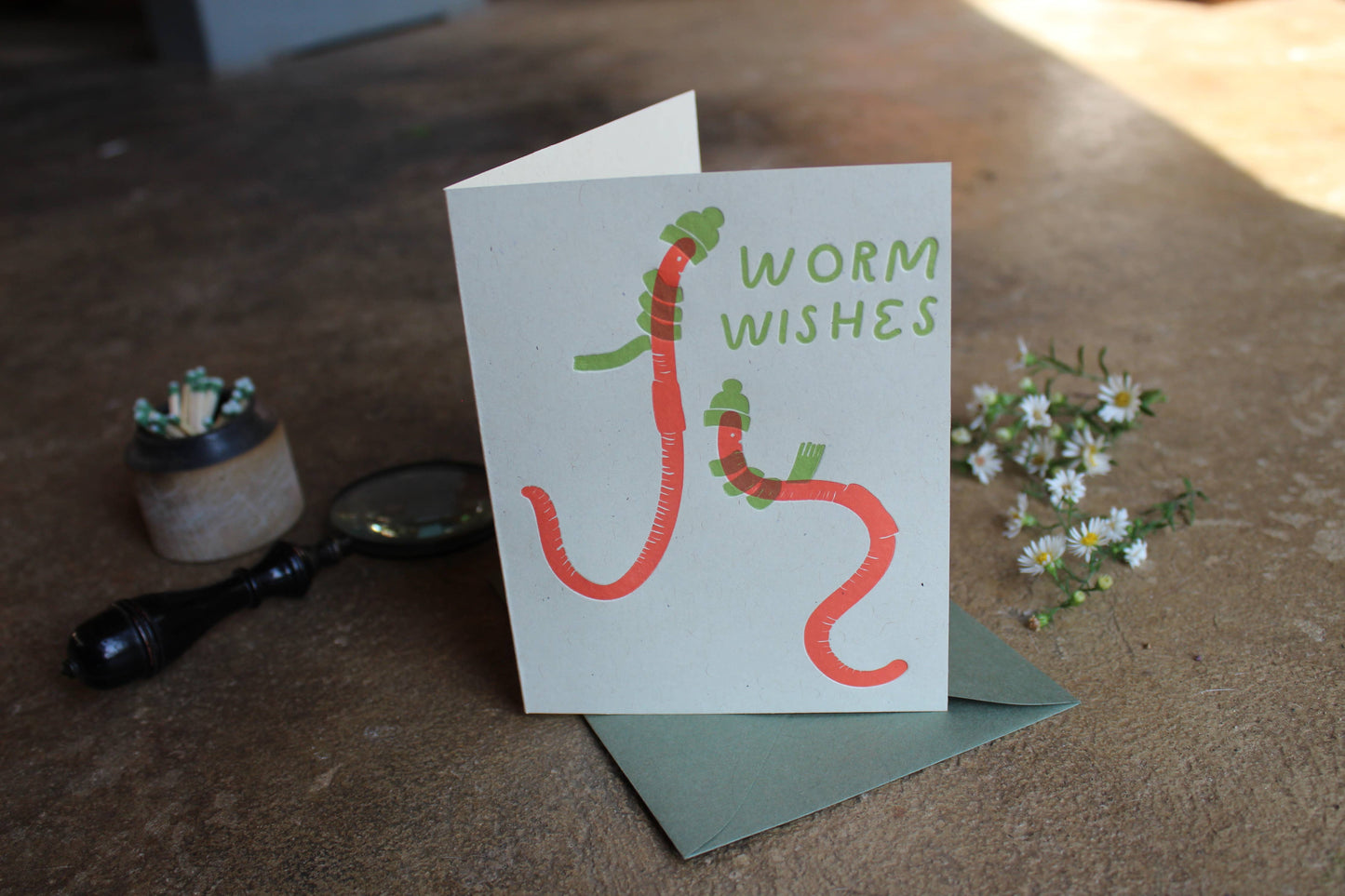 Worm Wishes Card