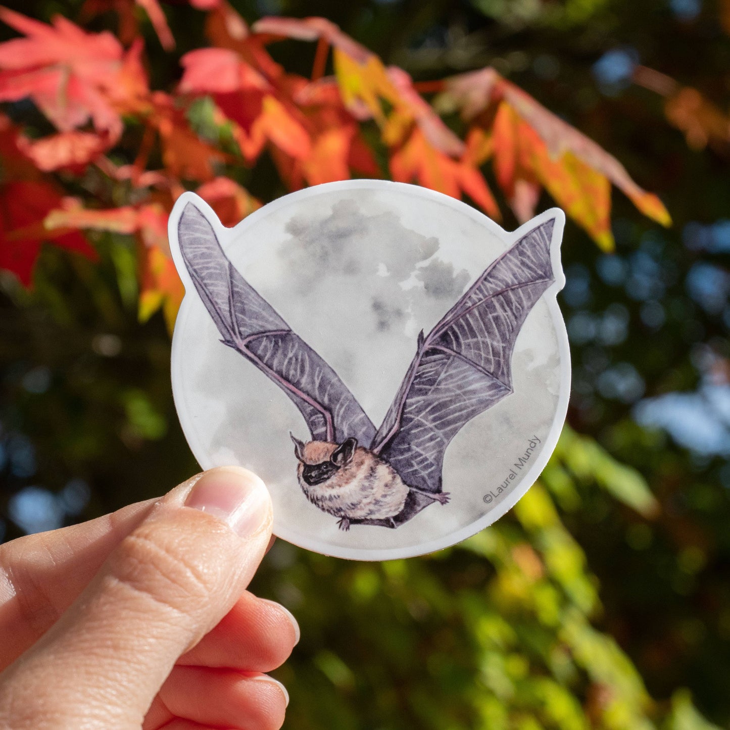 Bat & Full Moon 3” Vinyl Sticker
