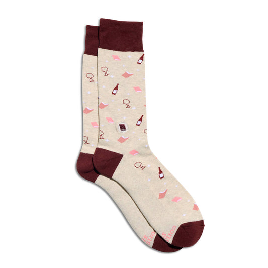 Socks that Give Books (Beige Books and Wine)