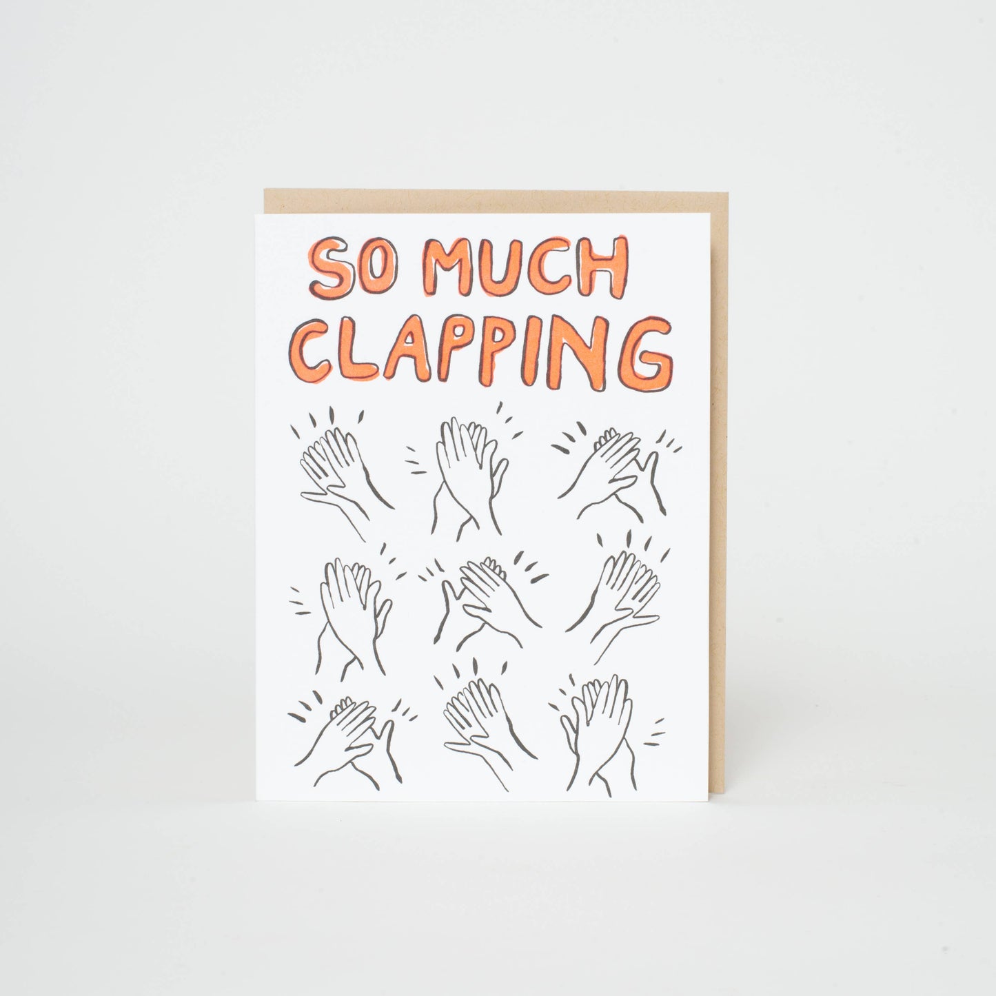Clapping Congrats Letterpress Greeting Card by Egg Press