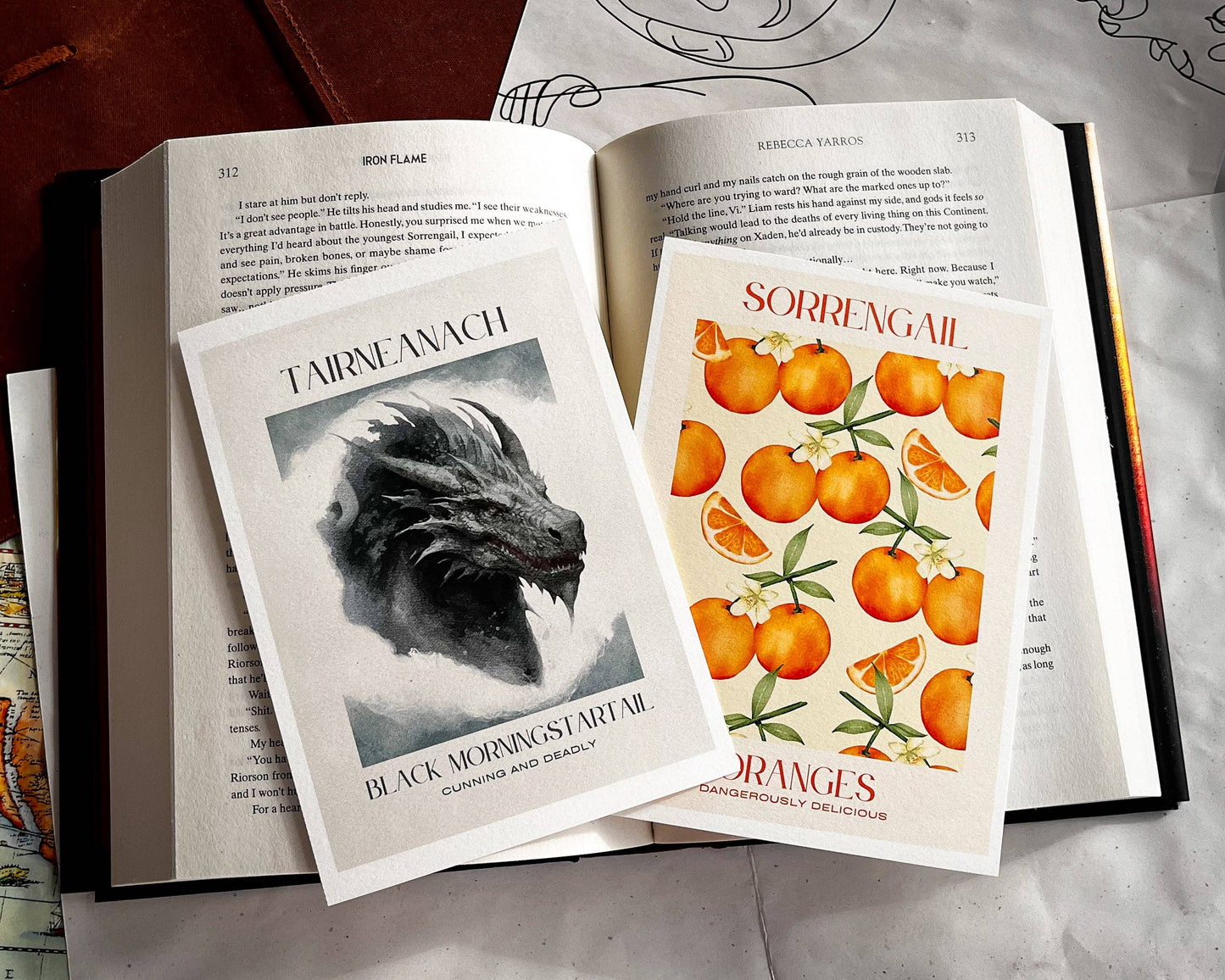 Fourth Wing Basgiath War College 5x7 Art Print Bookish Gift — Tairneanach