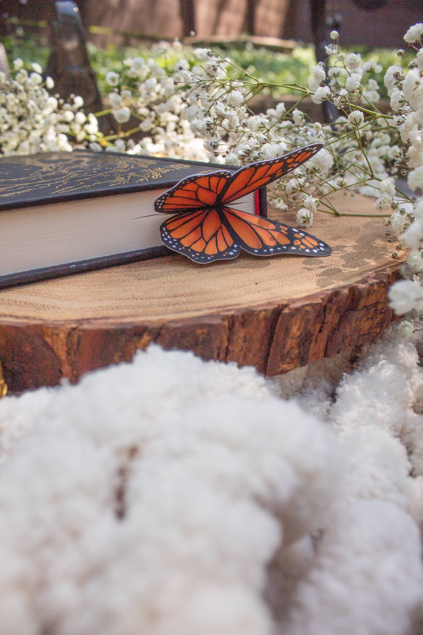 3D Monarch Butterfly Wings Bookmark | Soft Touch