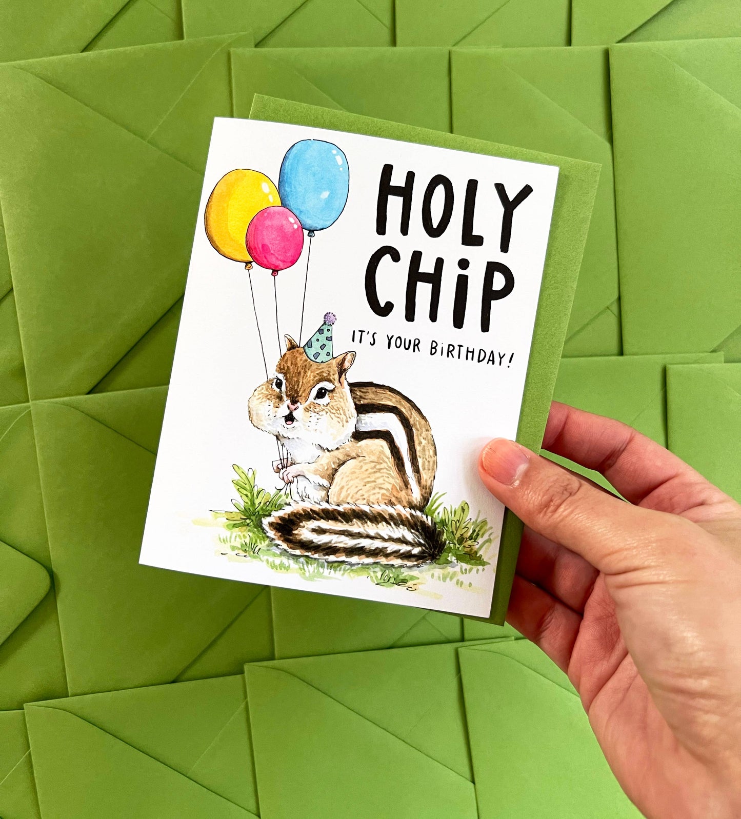 Holy Chip Chipmunk Birthday Card