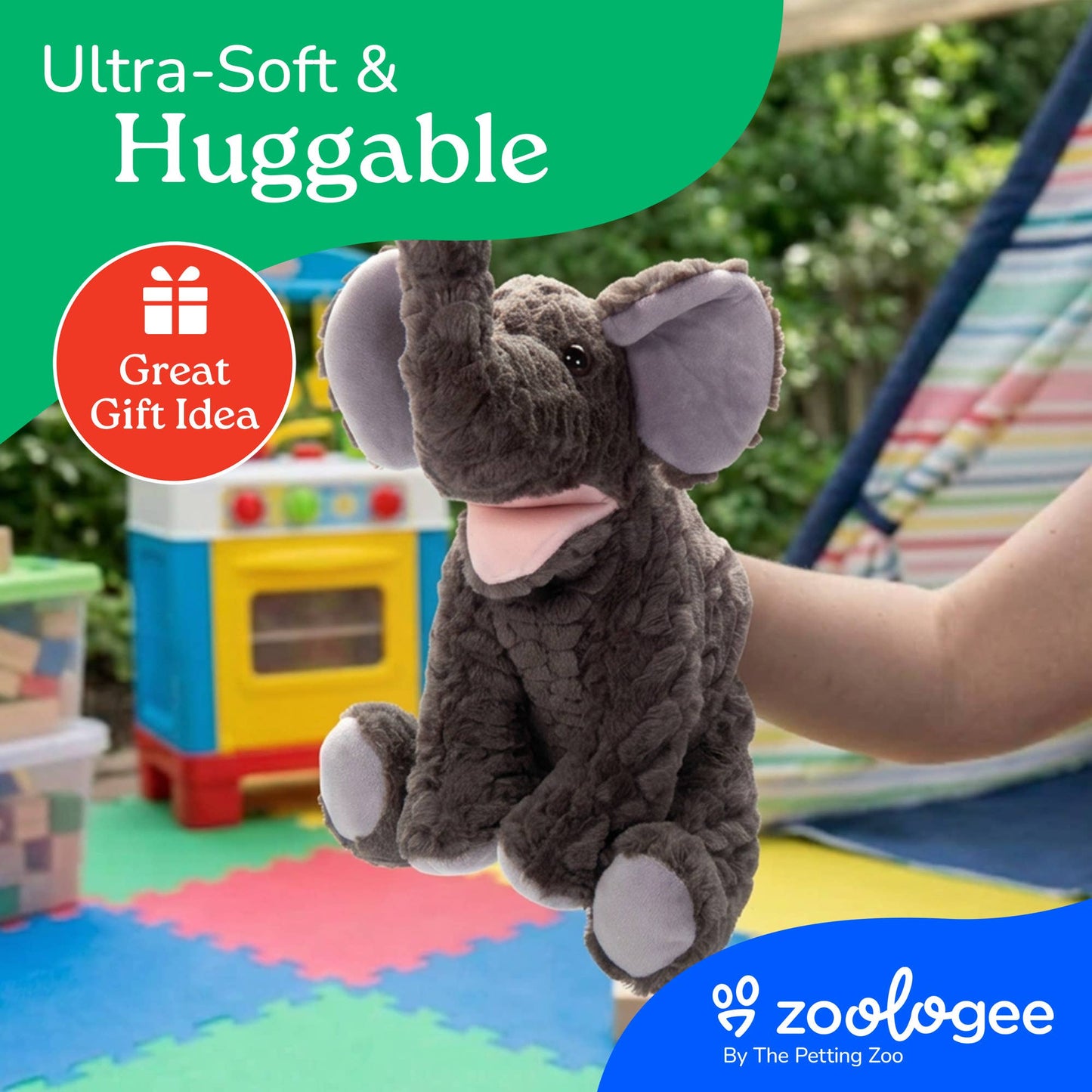 12" (30cm) Interactive Puppet Elephant Interactive Toy