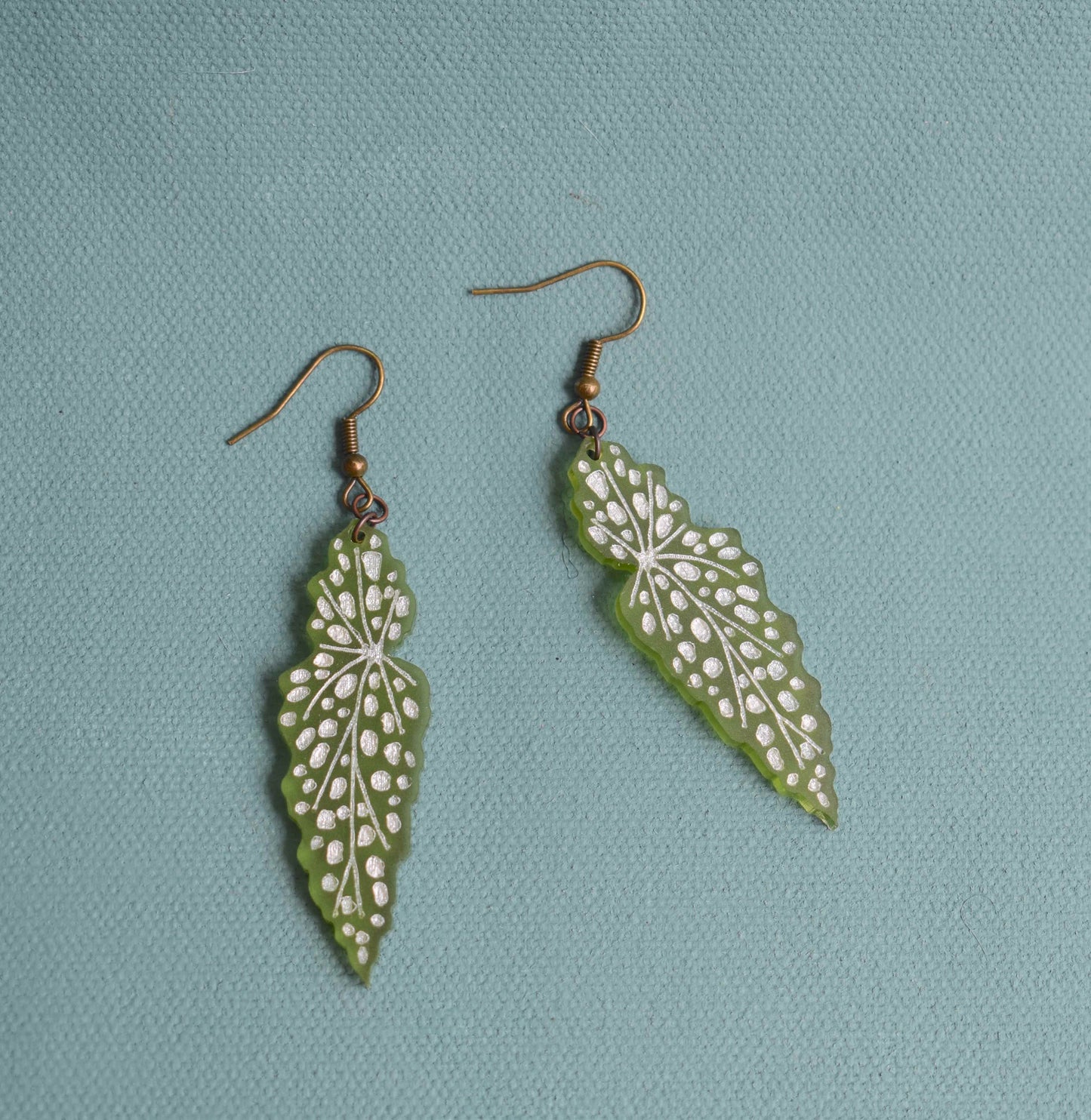 Polka Dot Begonia Earrings