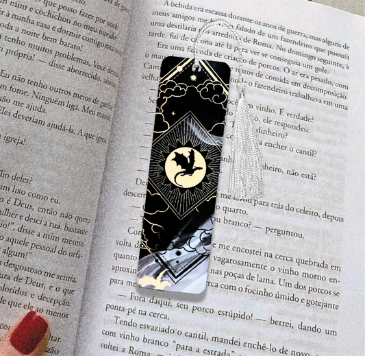 Onyx Storm Inspired Metal Bookmark