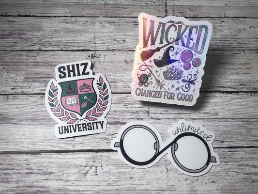 Wicked Elphaba & Glinda Inspired Sticker and Merch Set