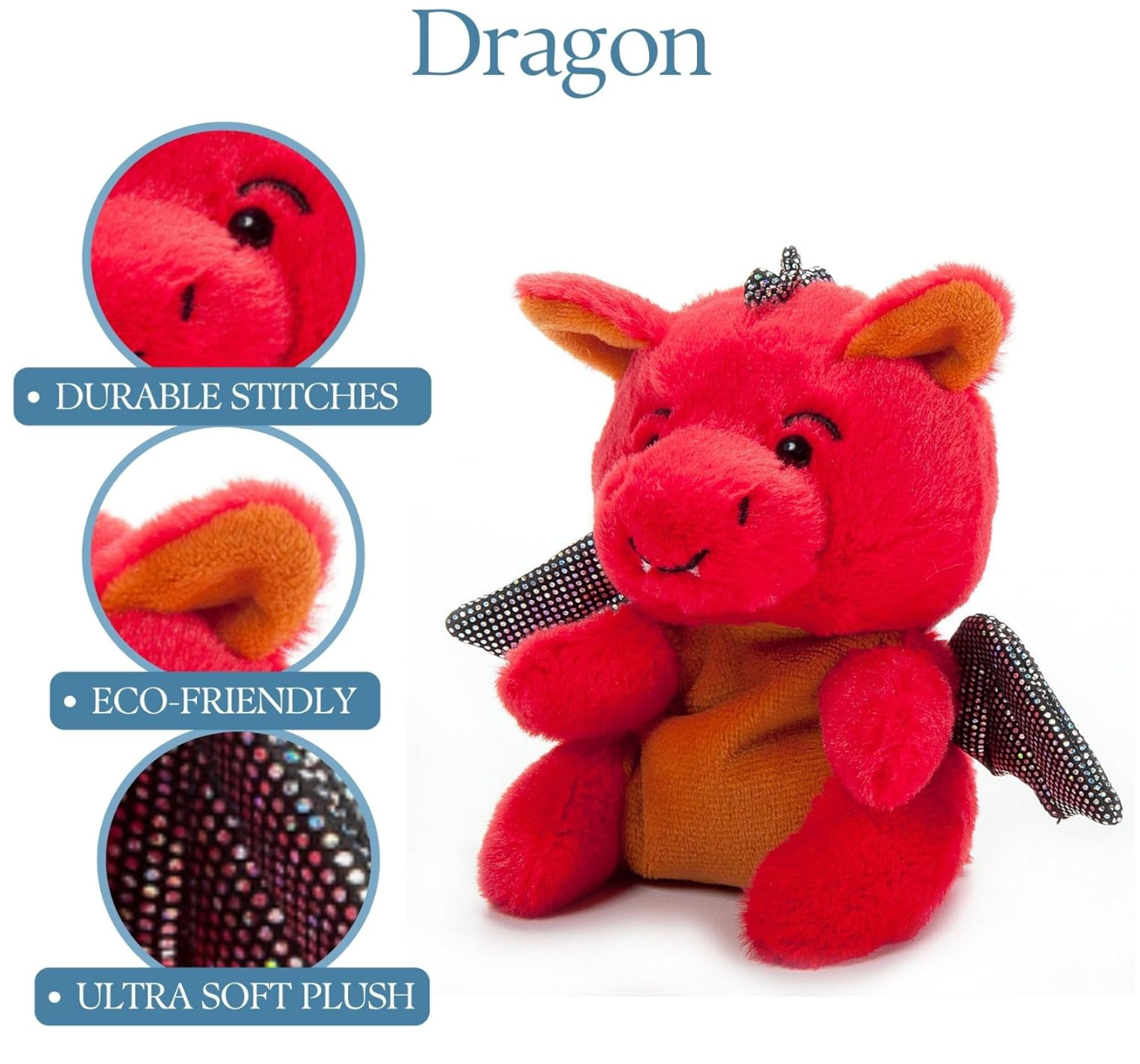 6" (15cm) Nuggetz Dragon Red