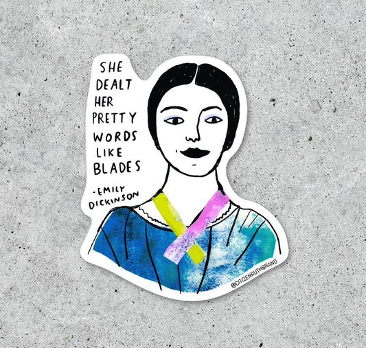 Emily Dickinson quote vinyl sticker