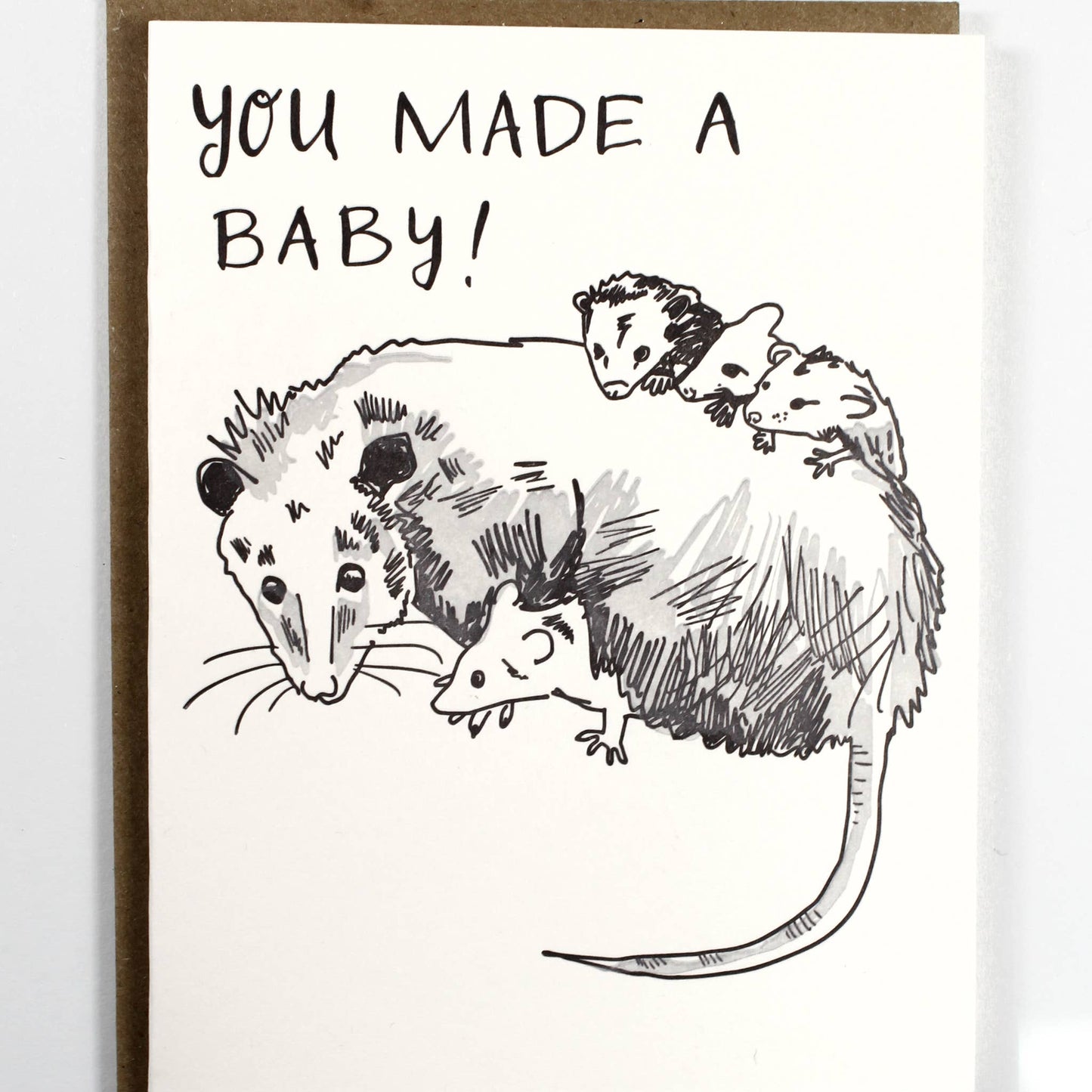 Possum Baby Card