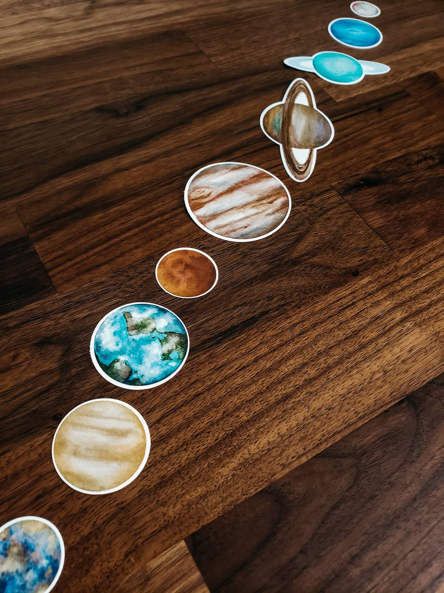 Solar System Sticker Pack, Set of 9 Matte Vinyl Stickers