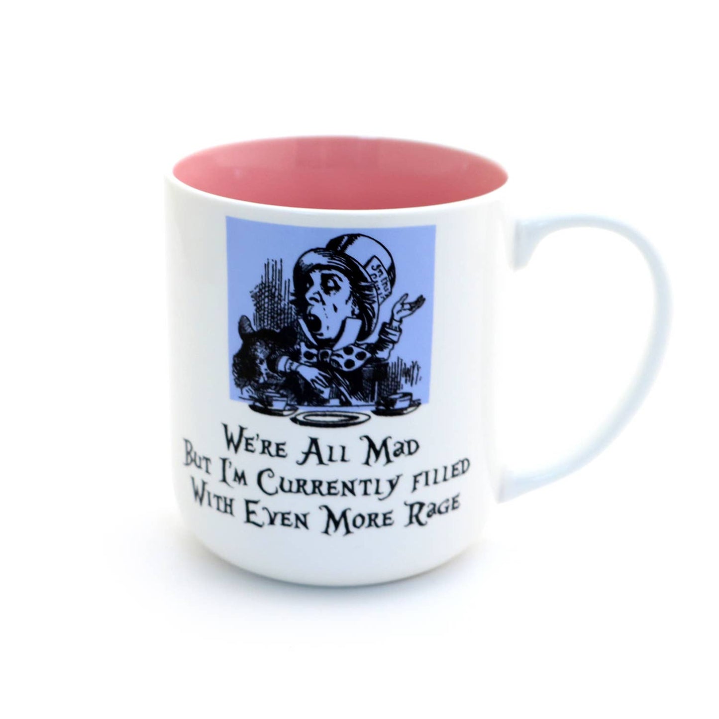 Mad Hatter mug, Alice in Wonderland Tea mug, We're all Mad..