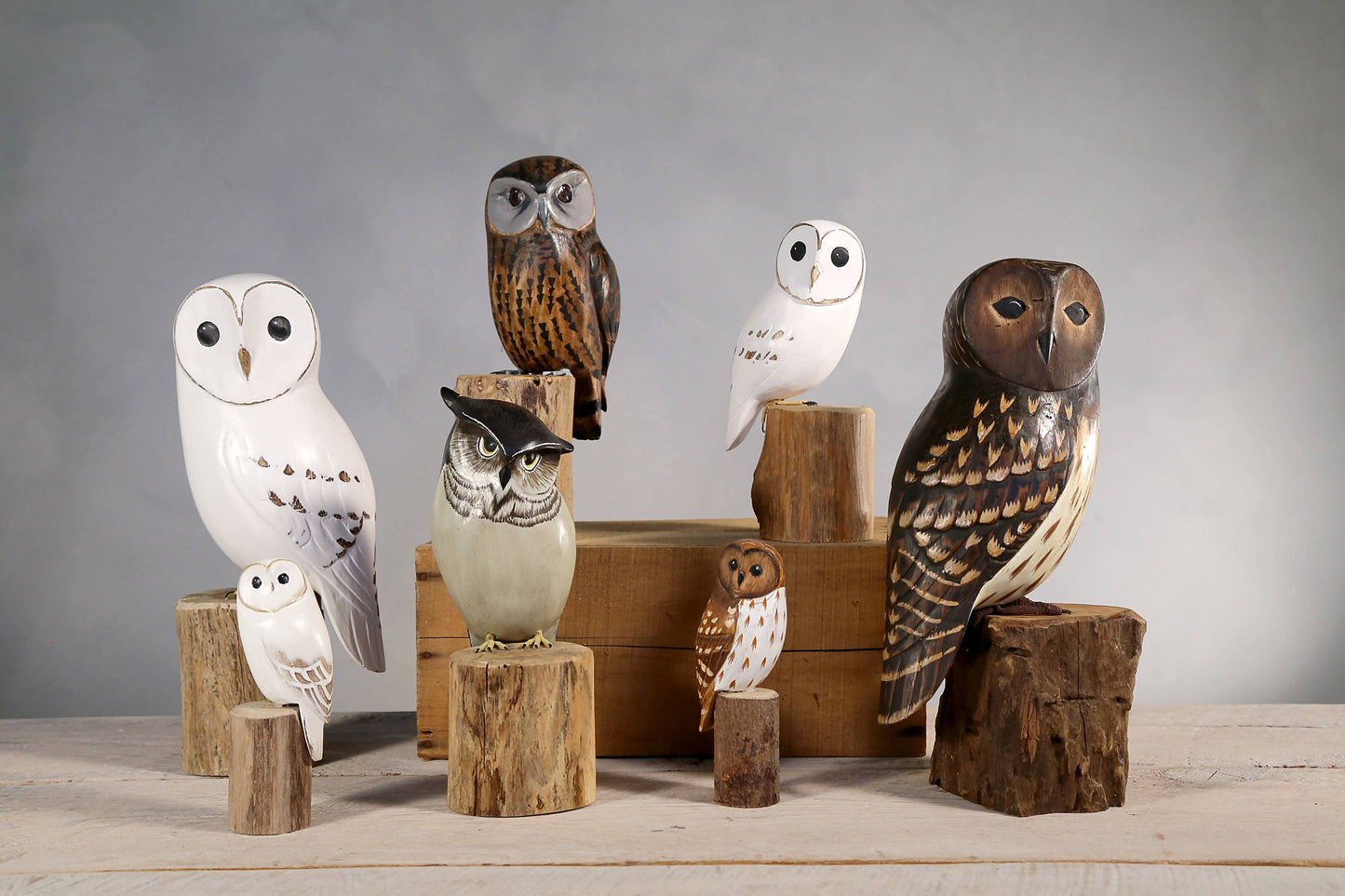 Hanging Barred Owl | Hand Carved Ornament  | 4.5"H