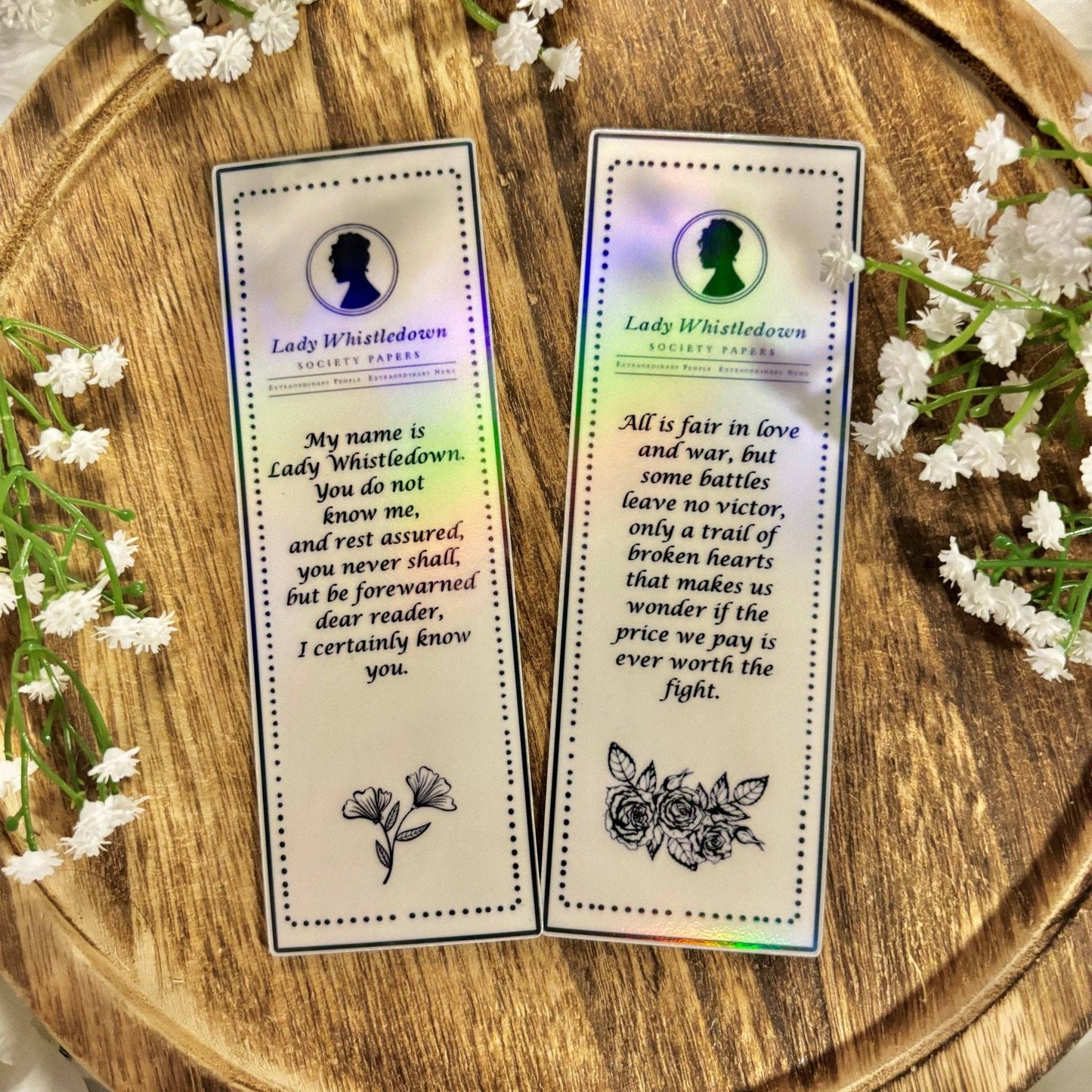 Lady Whistledown Society Papers Cardstock Bookmark