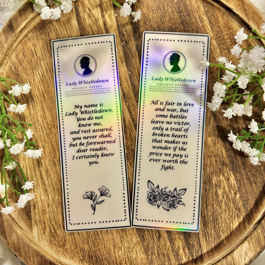 Lady Whistledown Society Papers Cardstock Bookmark