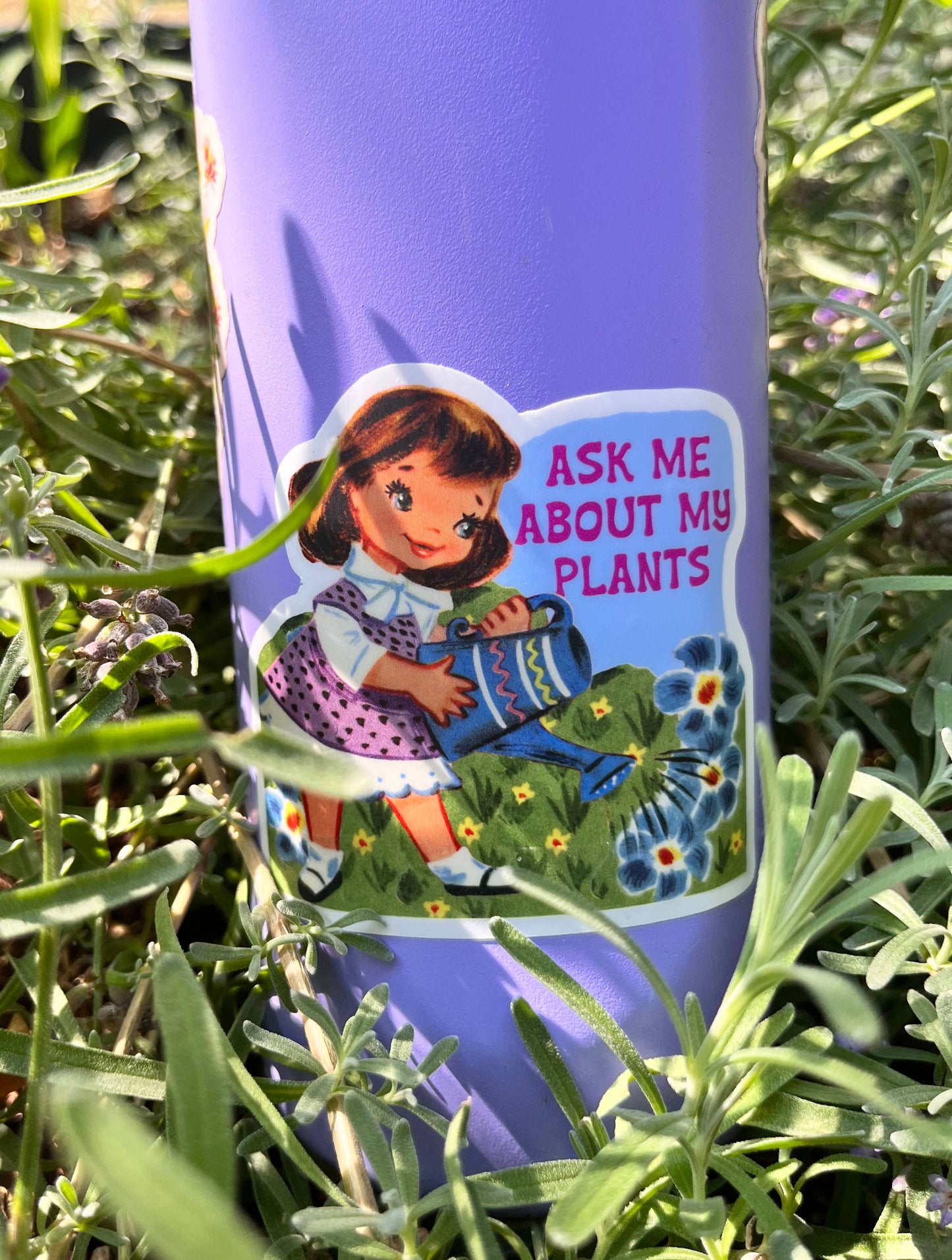 "Ask Me About My Plants" Sticker