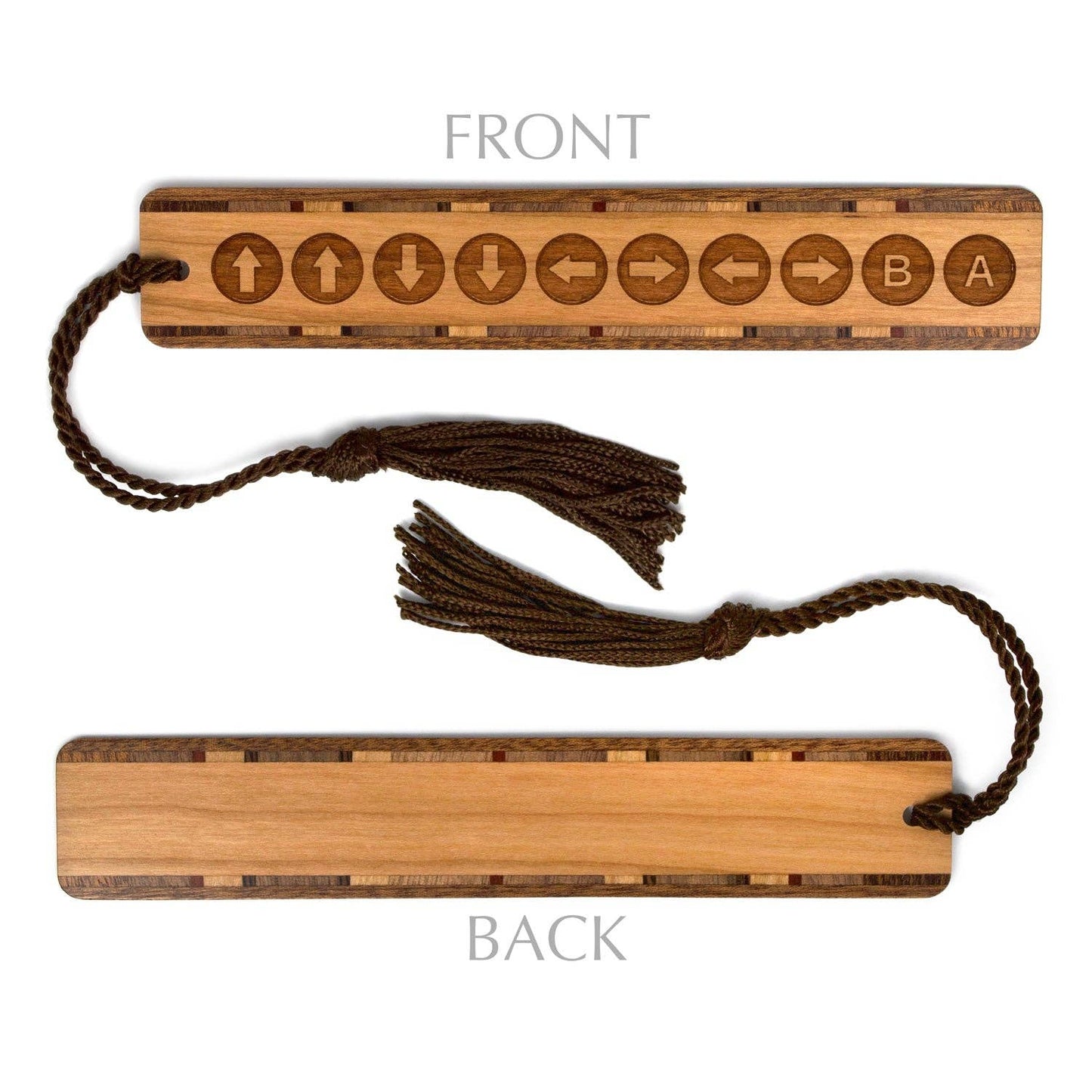 Video Games The Konami Code Engraved Wooden Bookmark