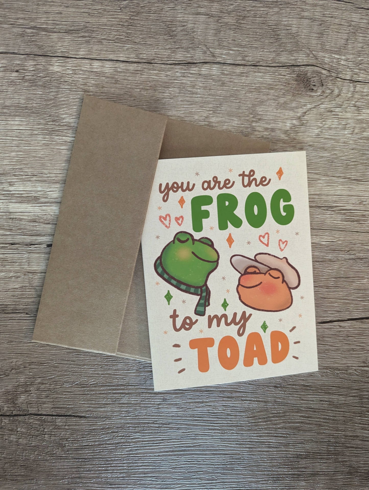 The Frog to my Toad - Cute Romantic Greeting Card