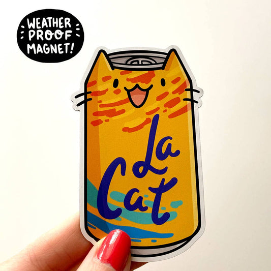 La Cat Orange Weatherproof Magnet