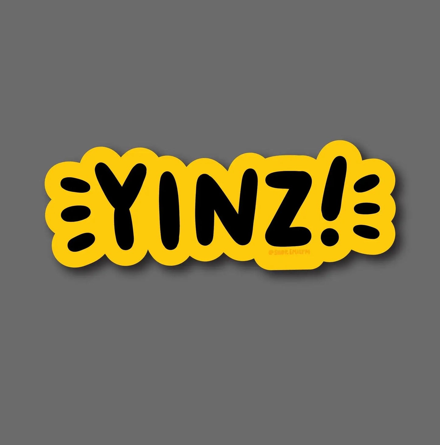 Yinz Vinyl Sticker (Yellow)
