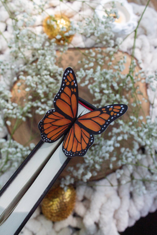 3D Monarch Butterfly Wings Bookmark | Soft Touch