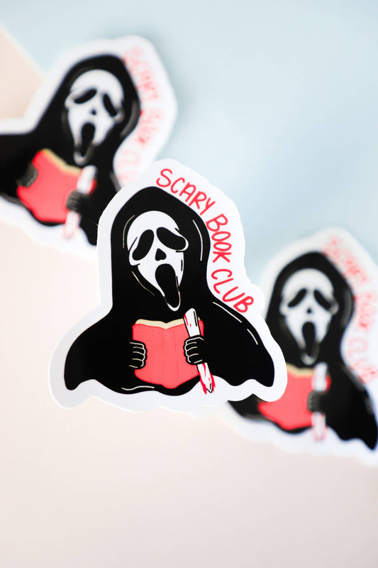 Ghost Face Scary Book Club Sticker