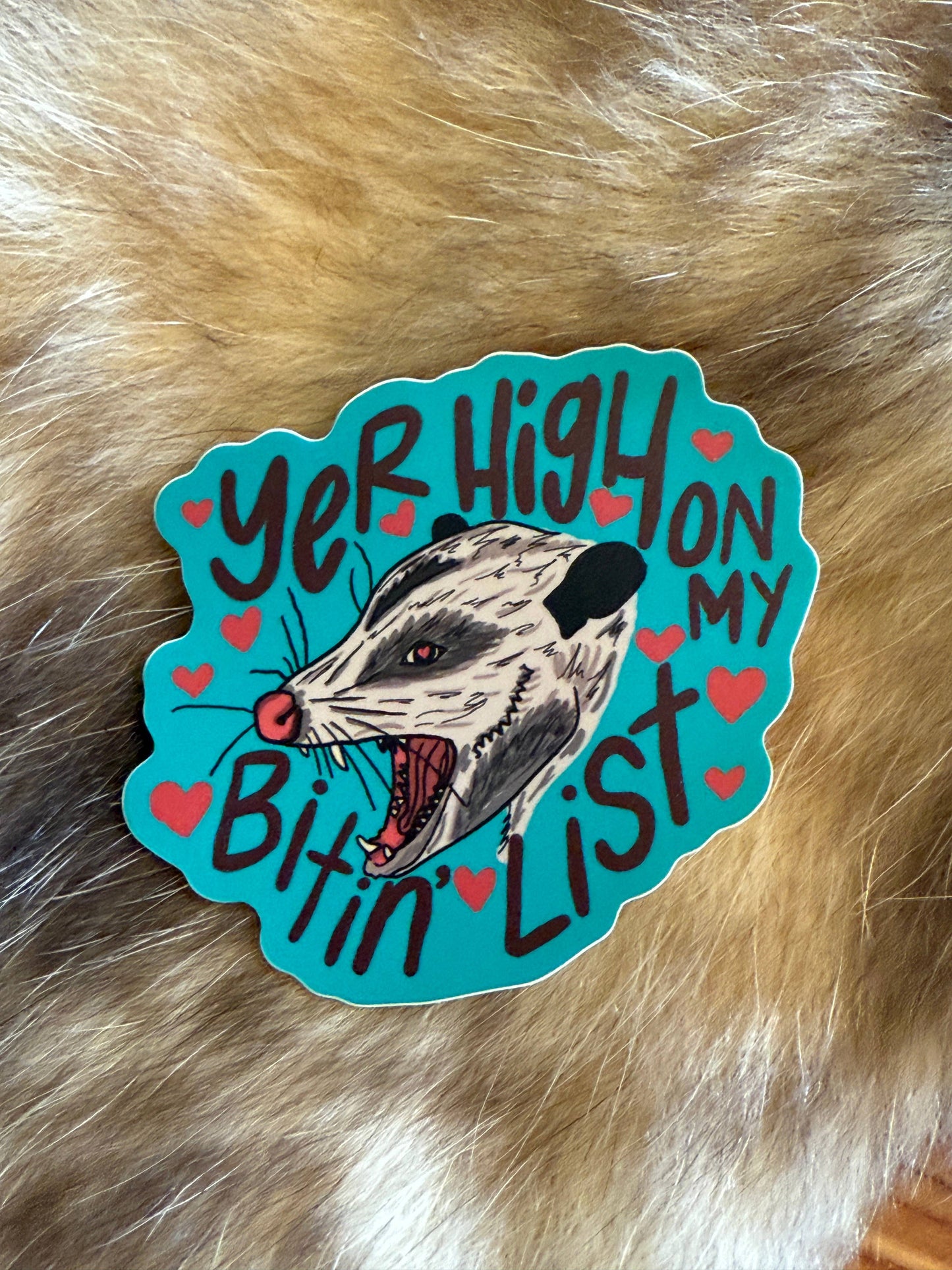 Bitin’ List Possum Sticker Tyler Childers Inspired
