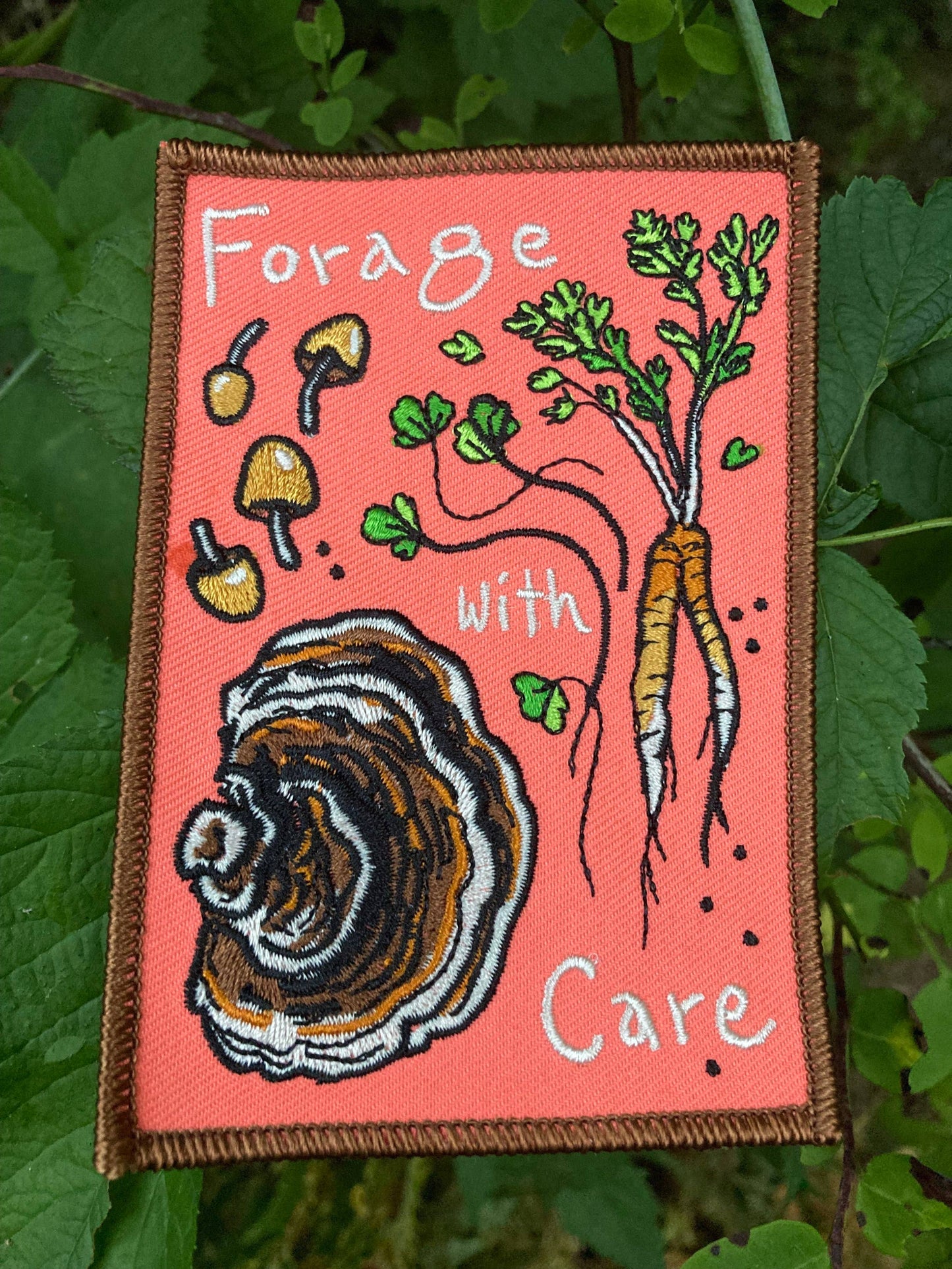 Forage With Care Large Embroidered Patch