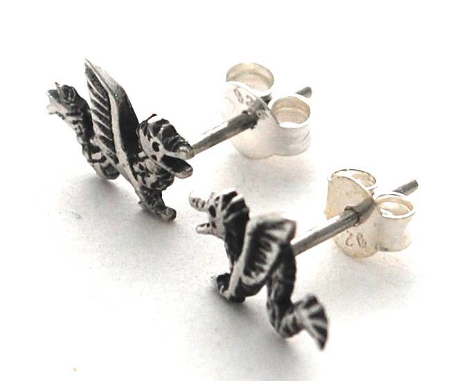 Dragon Earrings - sterling silver Natural History