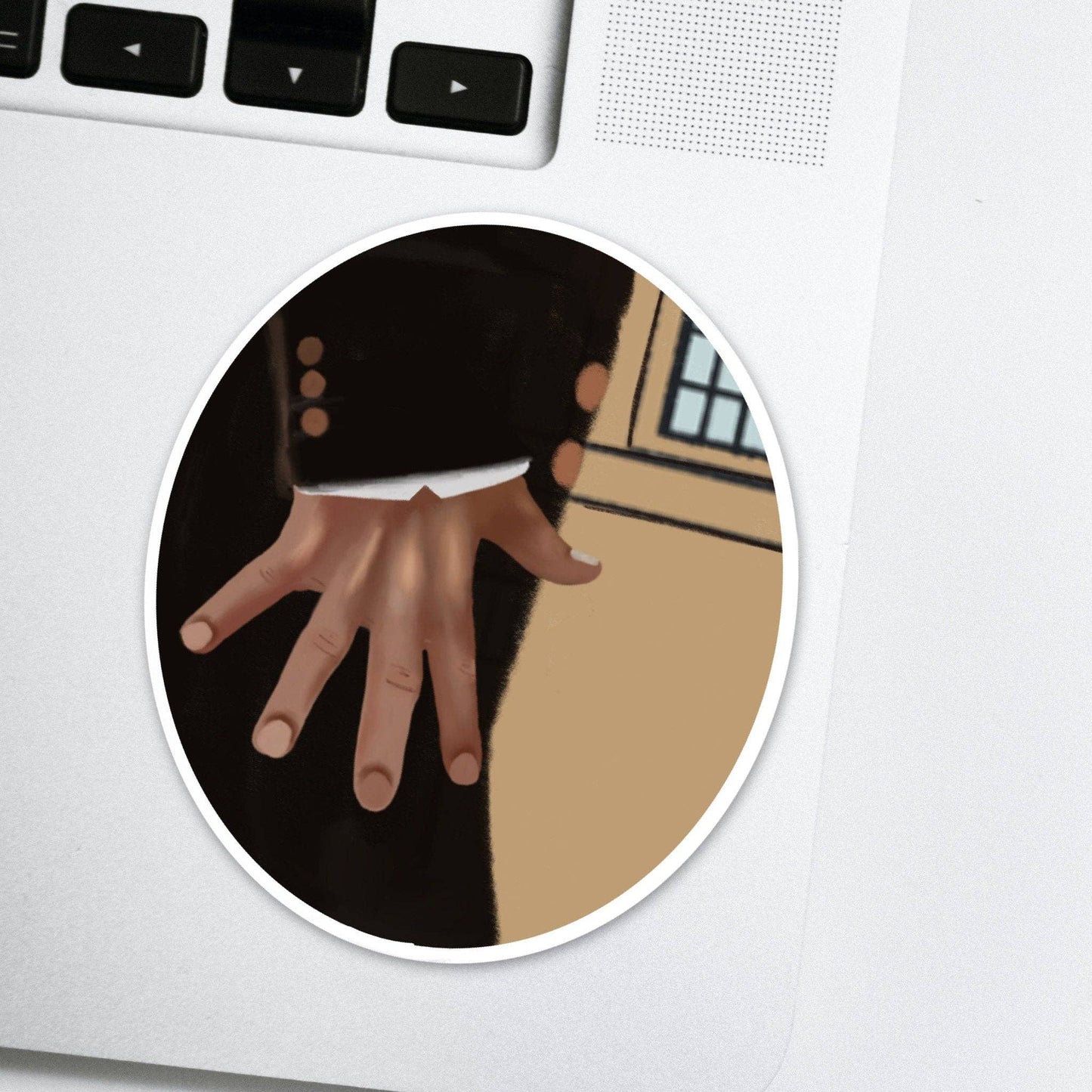 Hand Flex Mr Darcy Vinyl Sticker