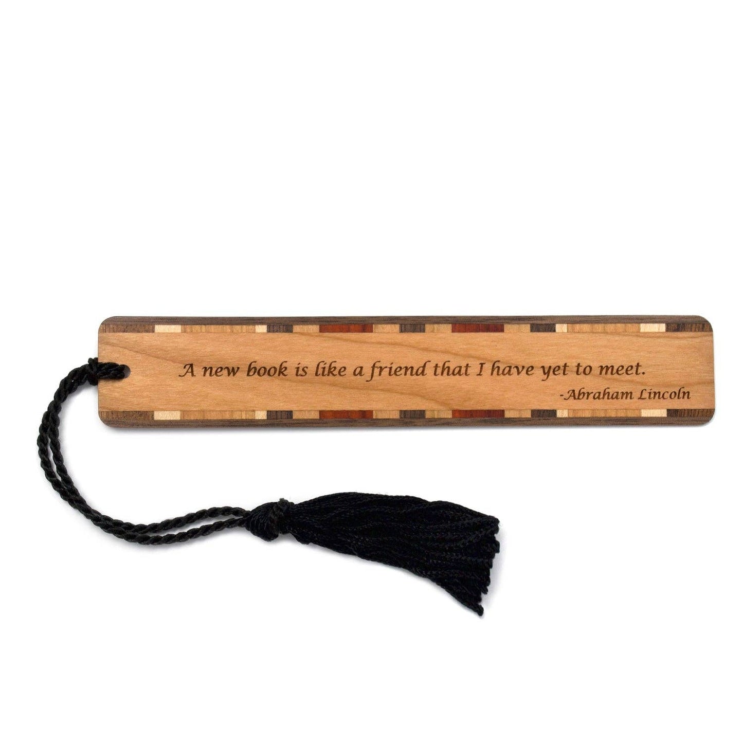 Abraham Lincoln Quote Handmade Engraved Wooden Bookmark