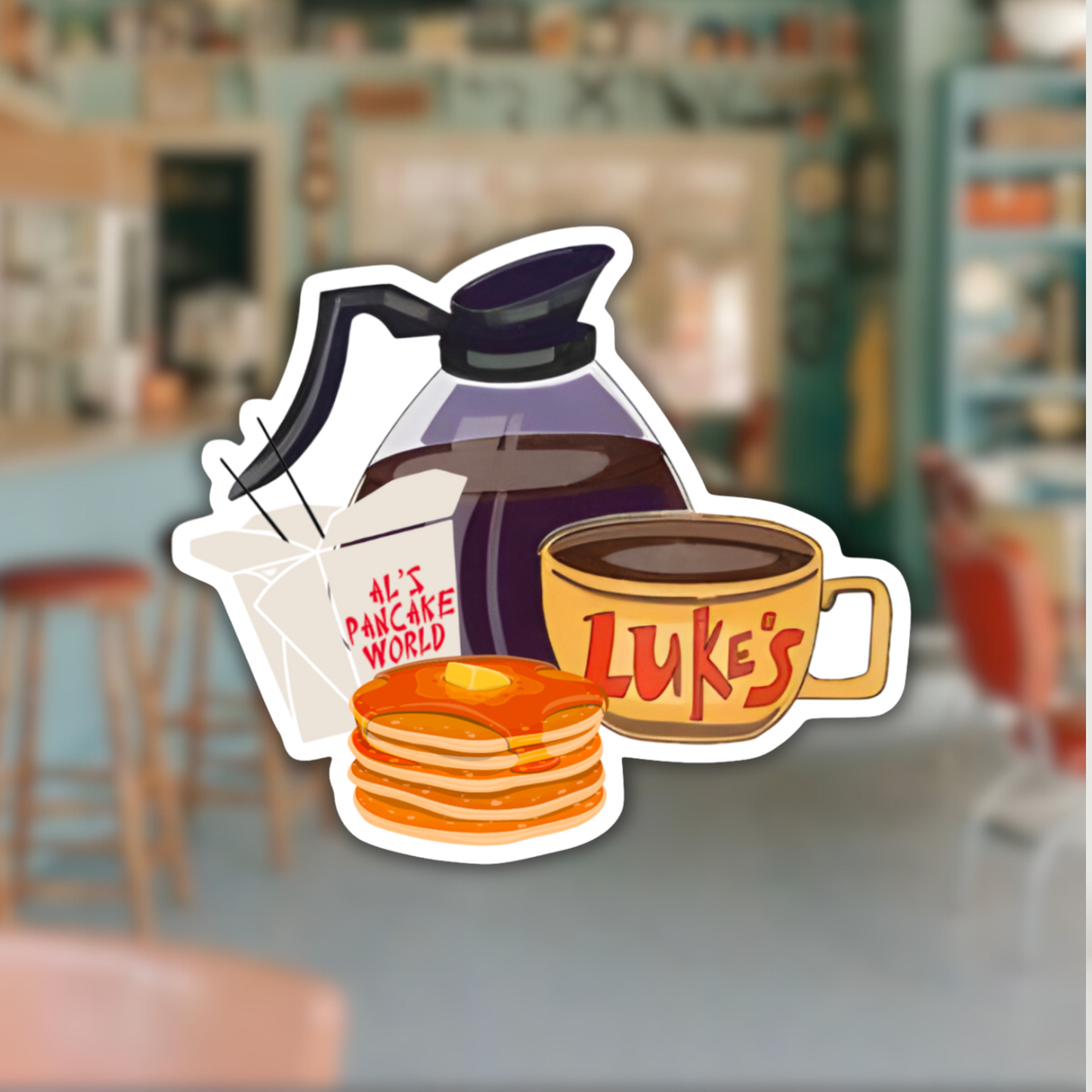Luke's Diner Al's Pancake World Gilmore Girls Sticker