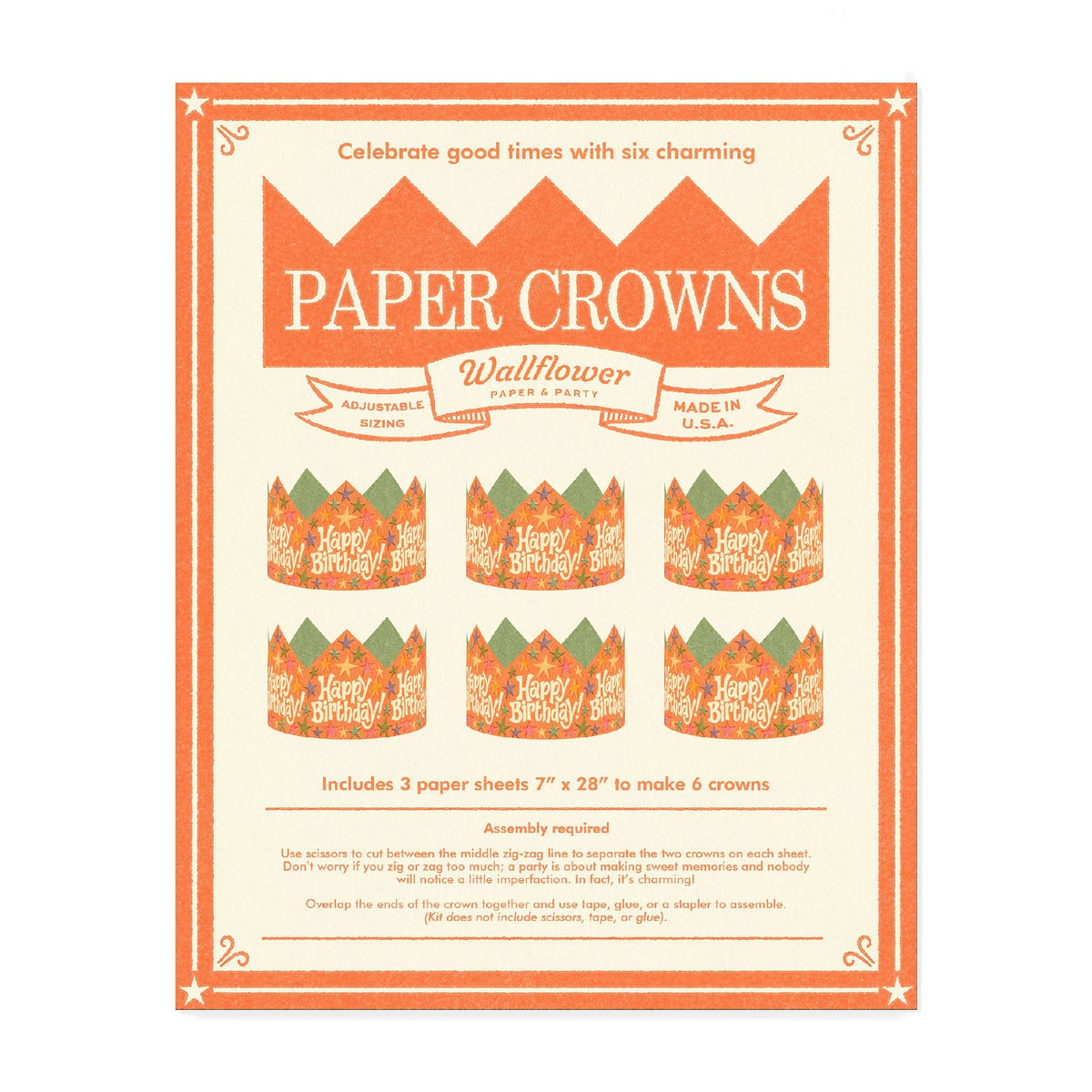 Happy Birthday Paper Crowns