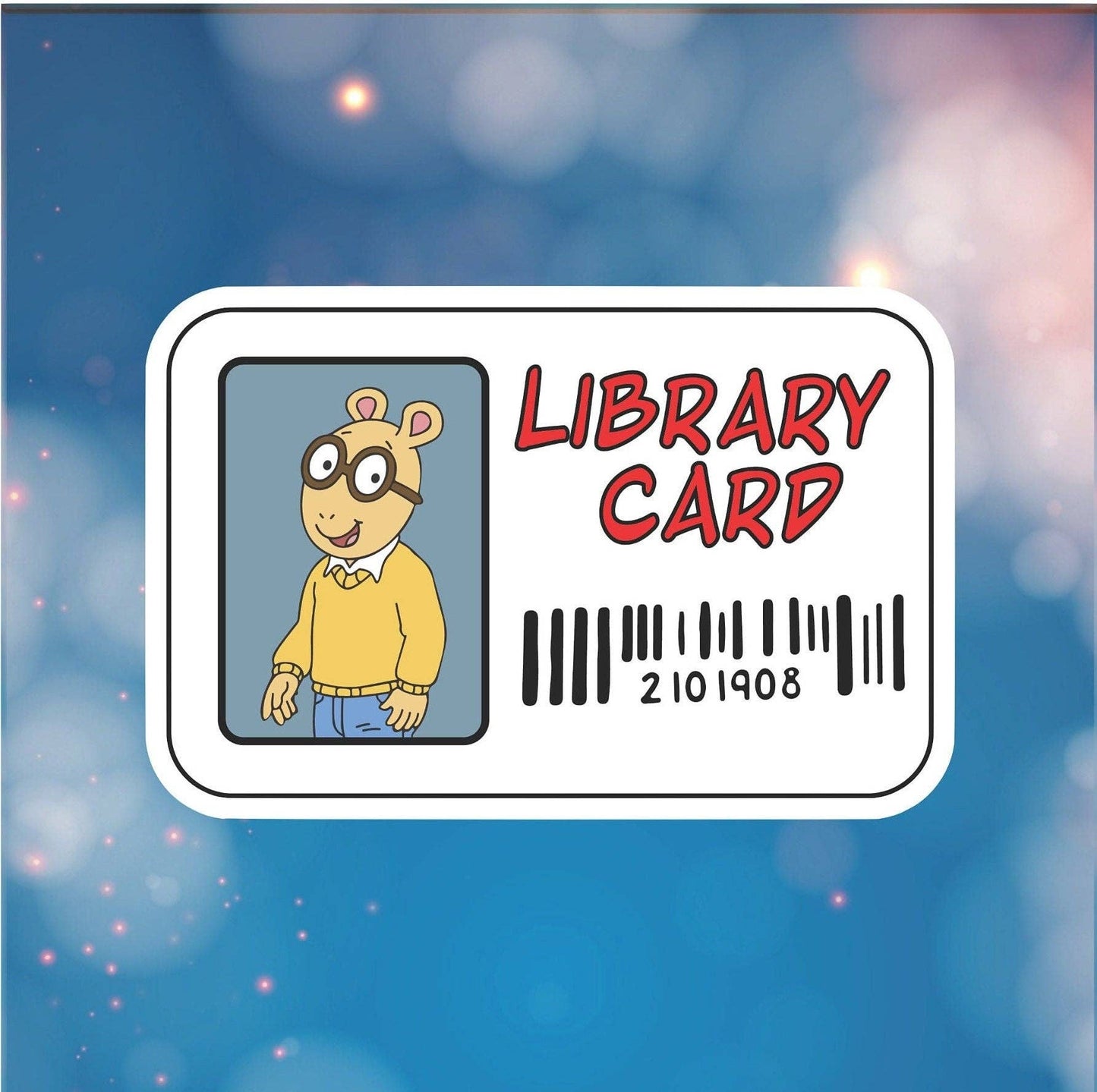 Arthur's Library Card Sticker