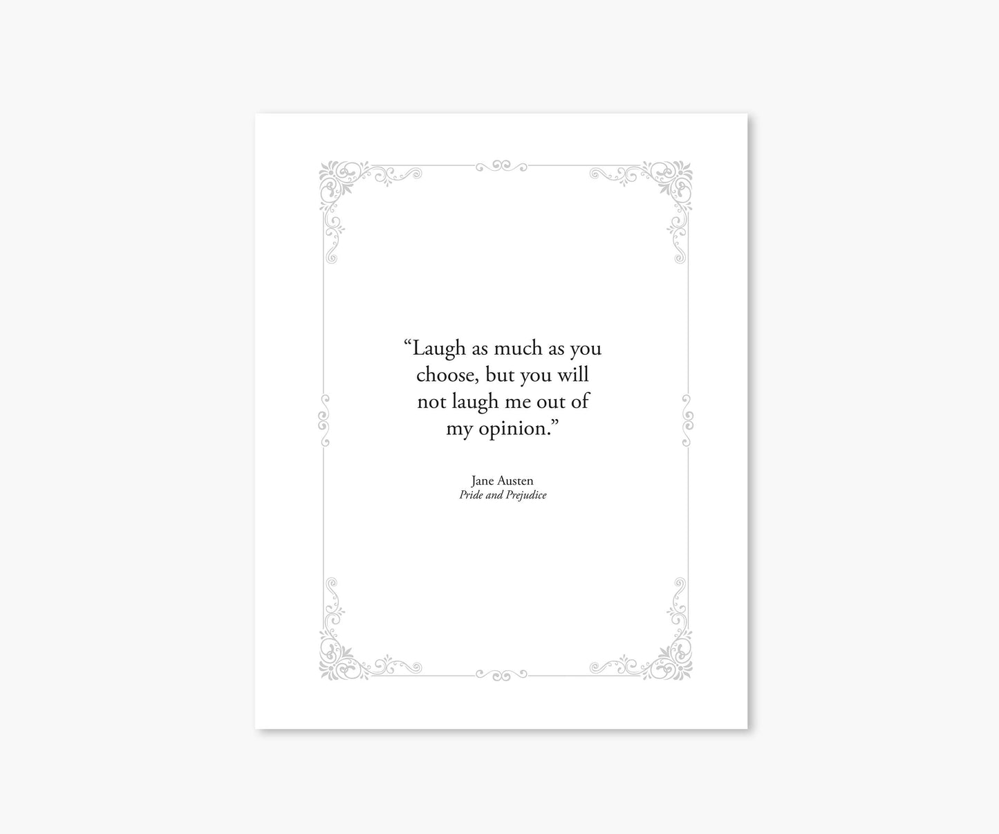 Pride and Prejudice - Laugh As Much Classic Novel Art Print