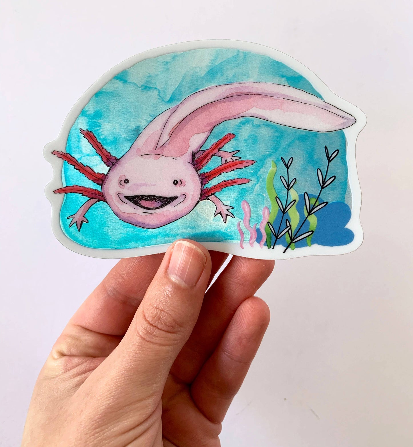 Axolotl Holographic Sticker