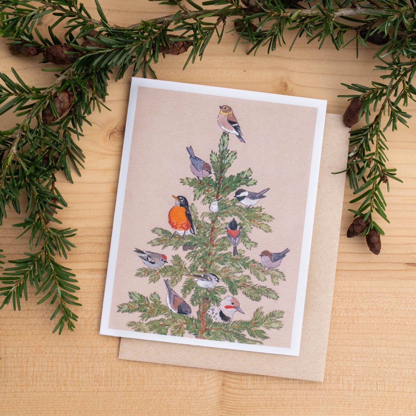 Winter Birds Greeting Card 100% Recycled Paper