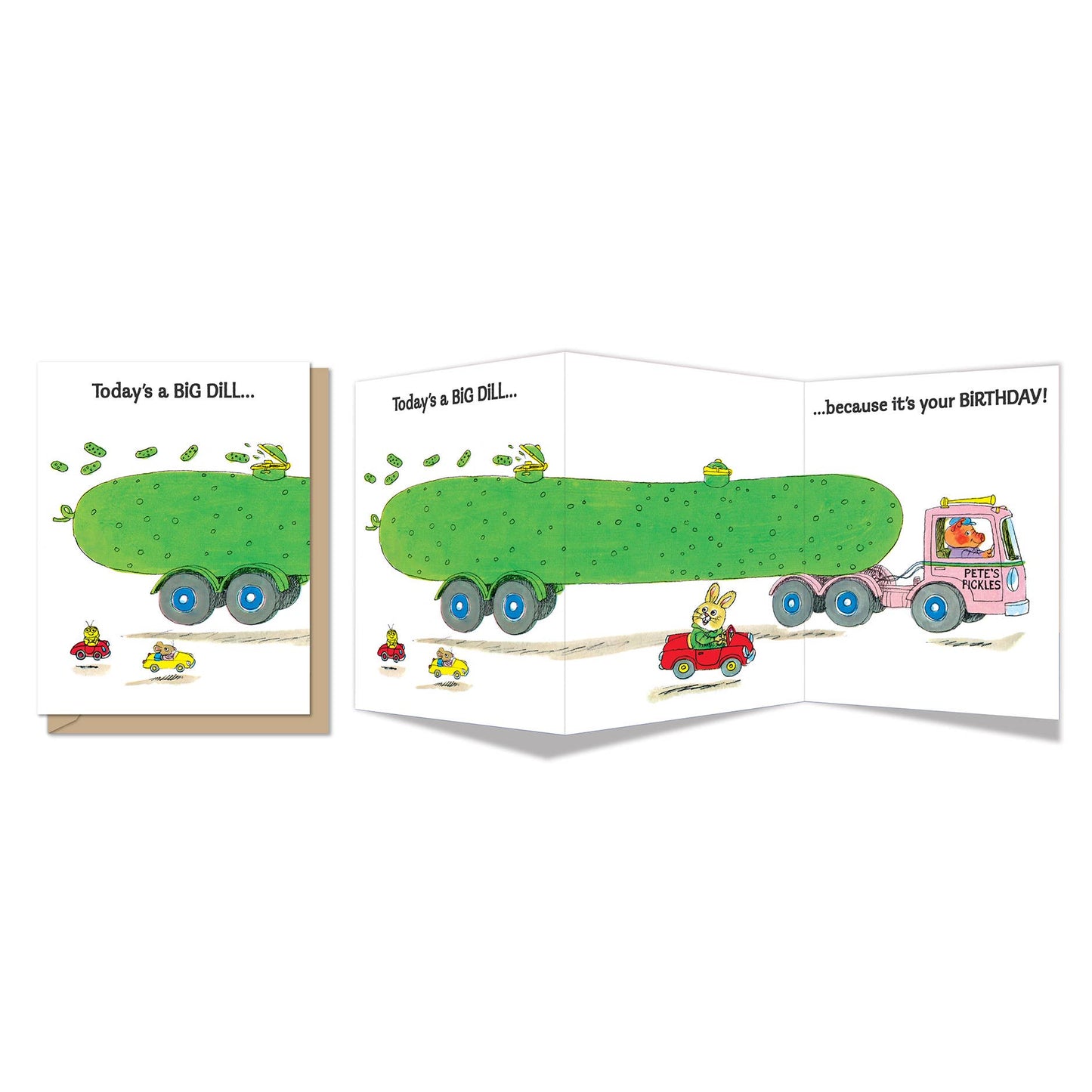Tri-fold Birthday Greeting Card | Big Dill Birthday