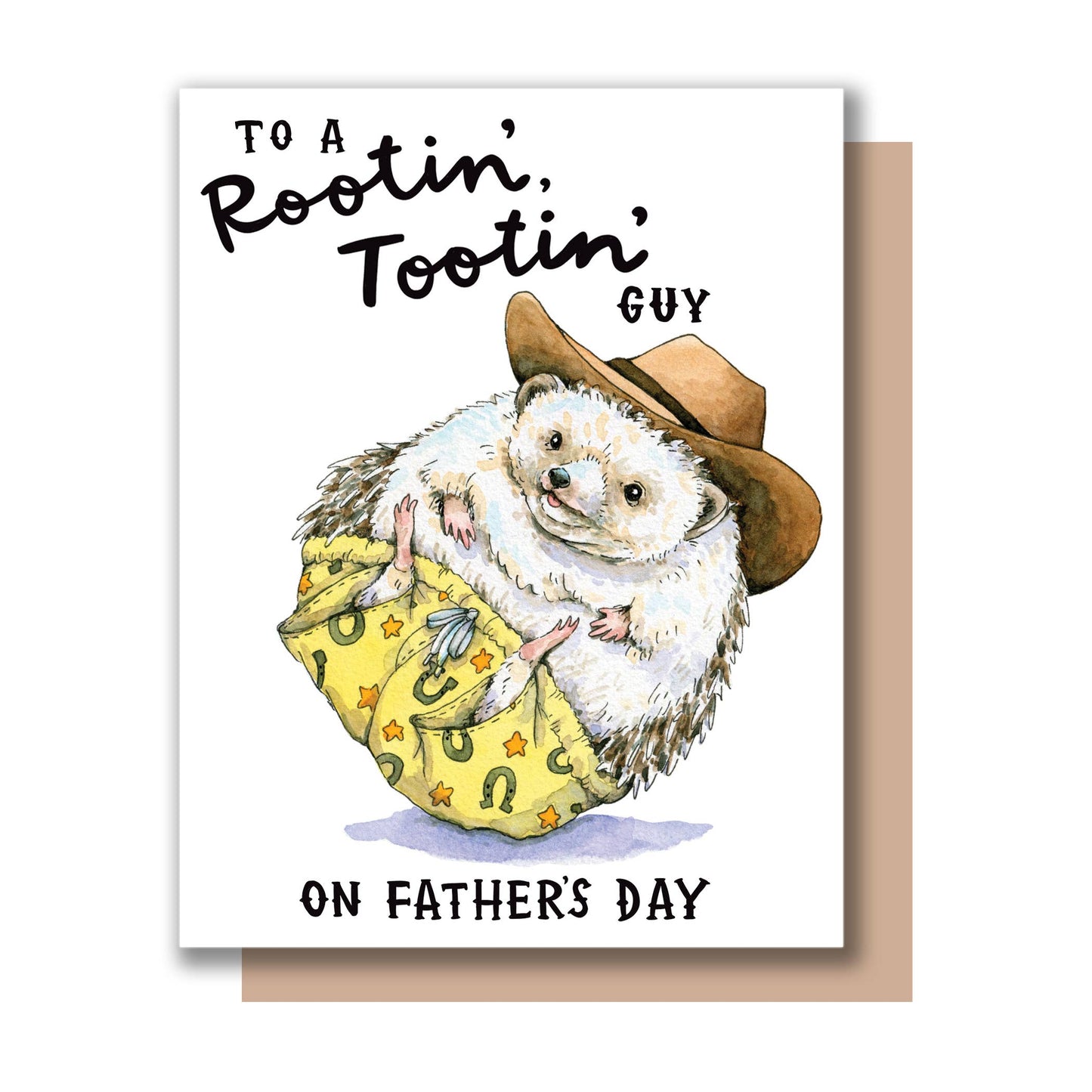 Rootin' Tootin' Guy Cowboy Hedgehog Father's Day Card