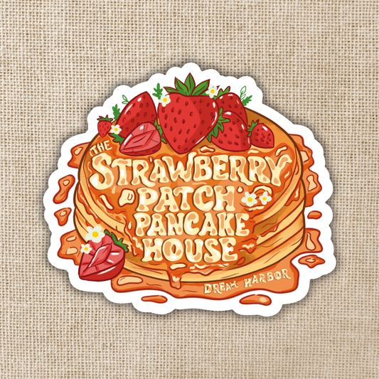 Strawberry Patch Pancake House Sticker | Dream Harbor
