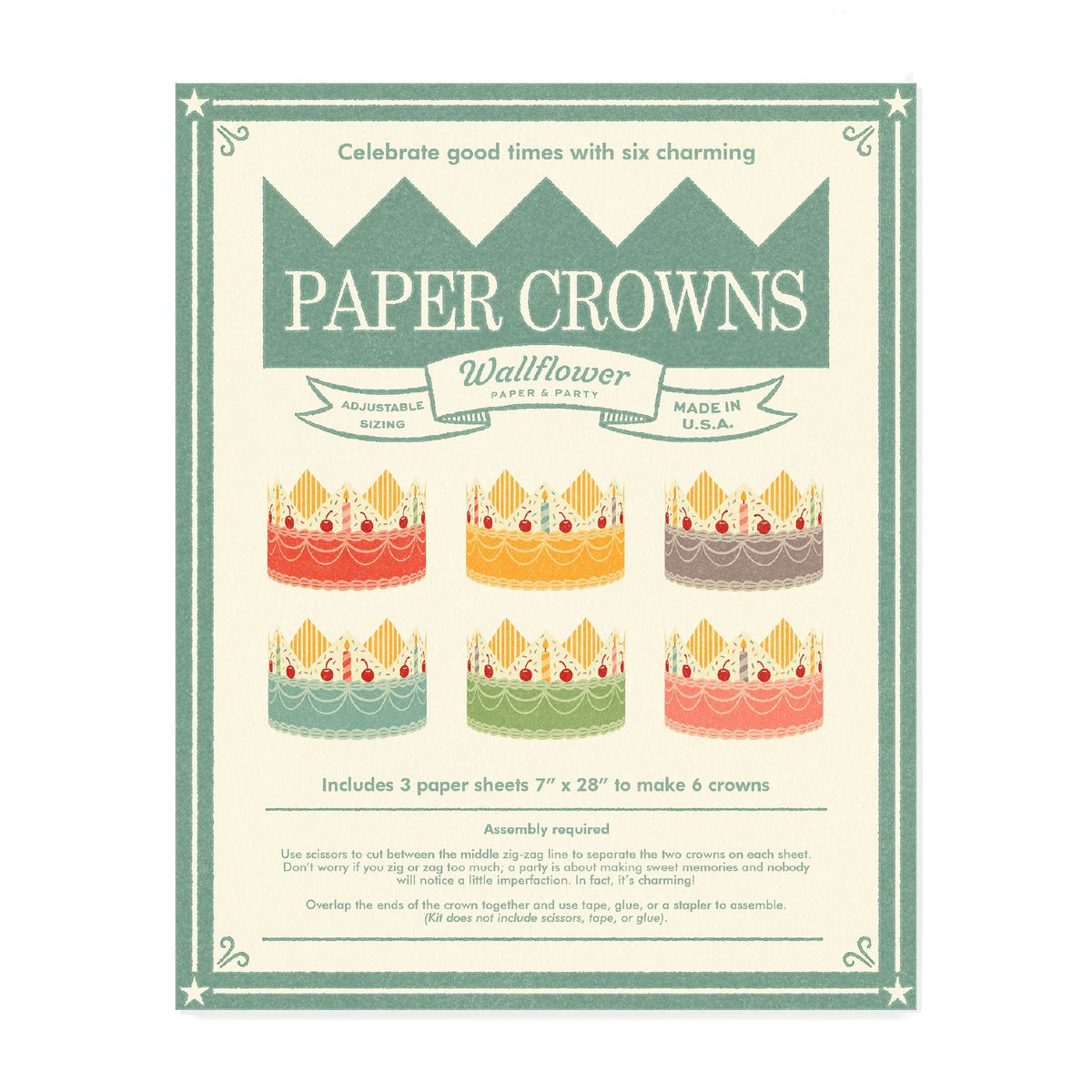 Birthday Cake Paper Crowns