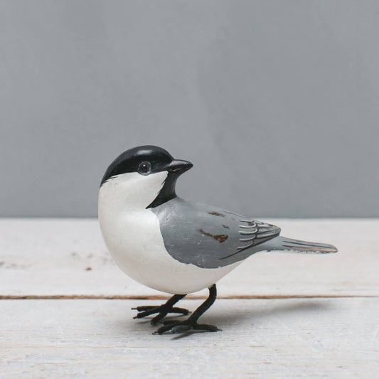 Mini Chickadee - 3"H  -Carved Wooden Ornament