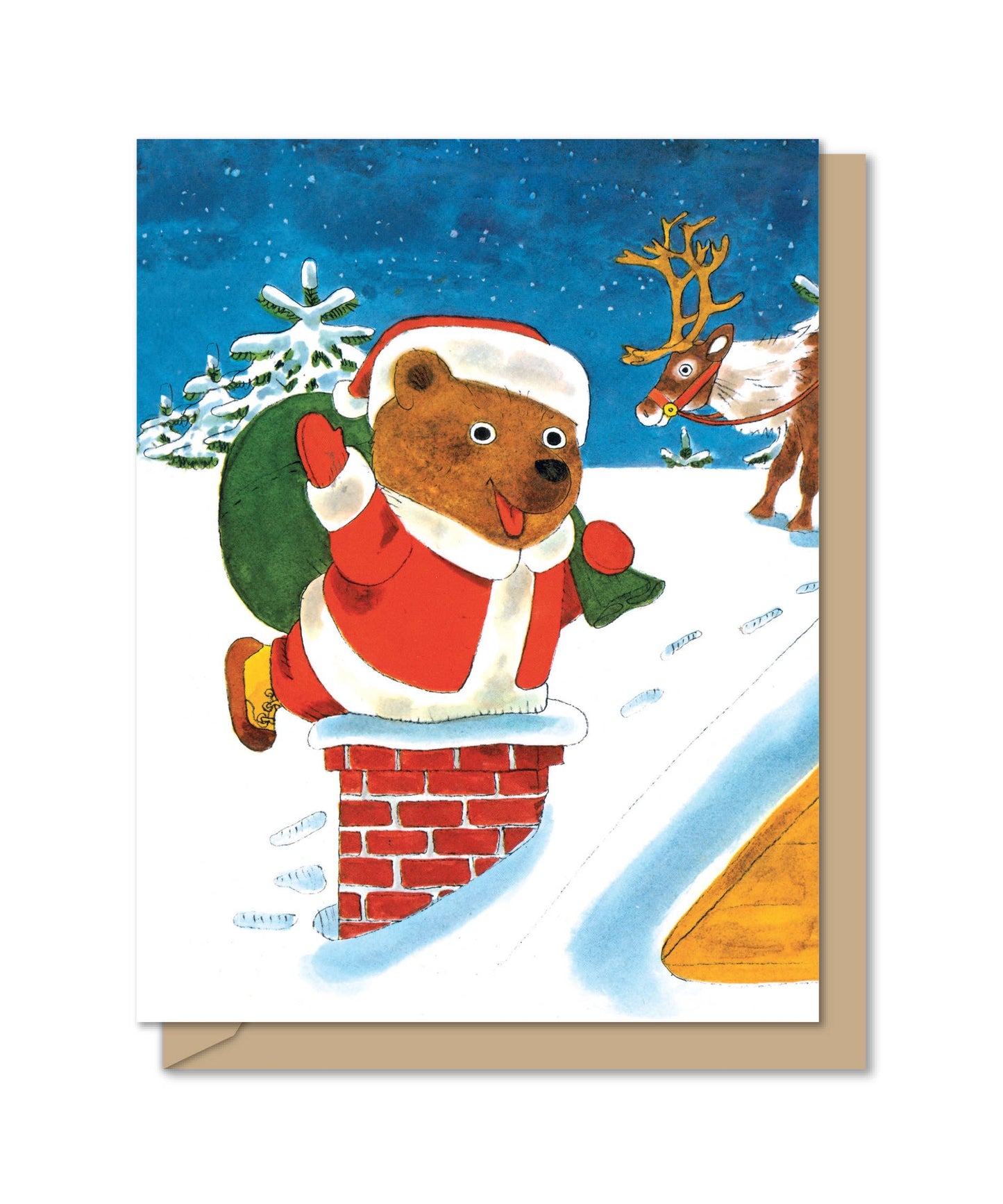 Tri-Fold Holiday Greeting Card | Santa Claws