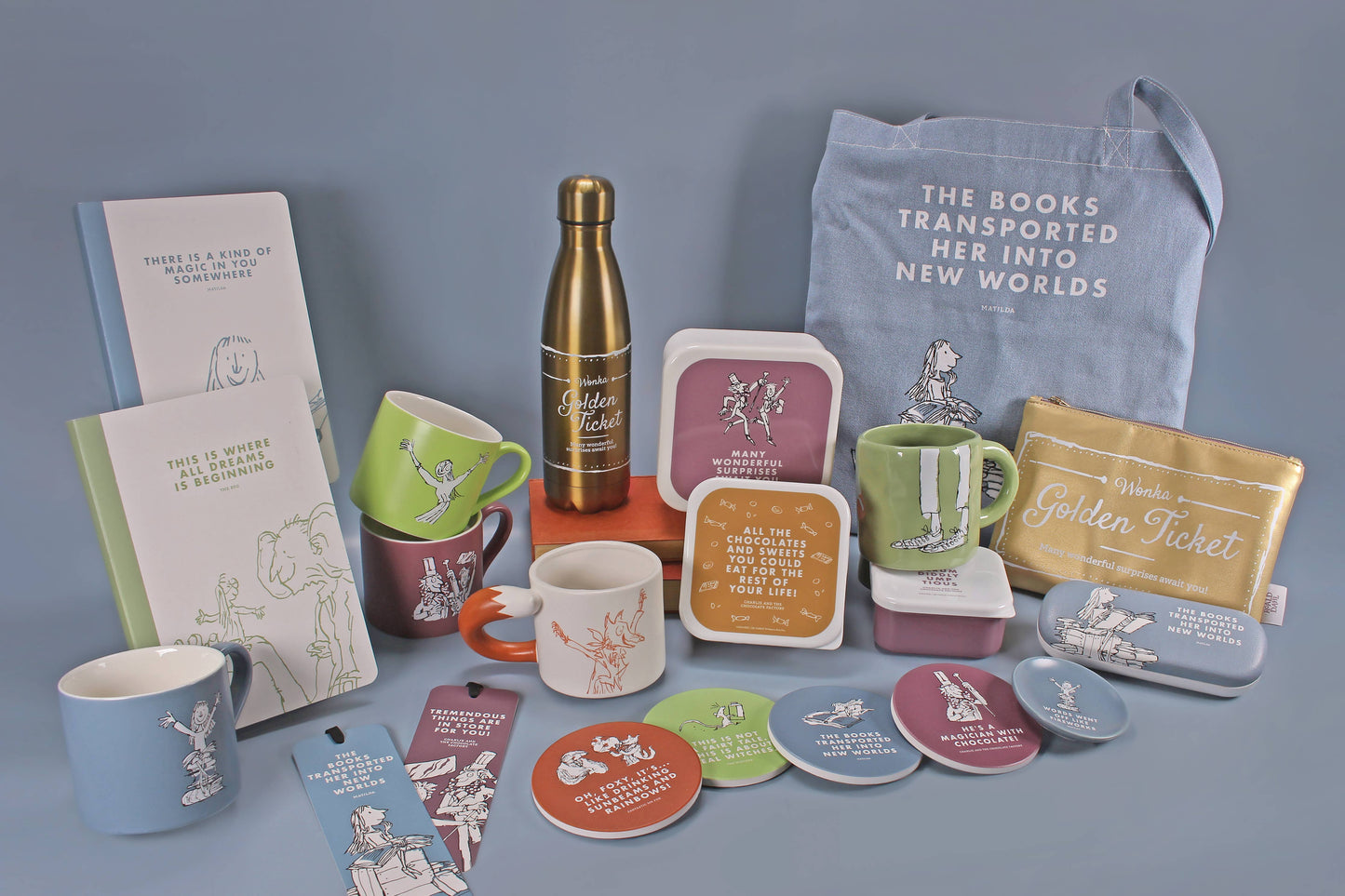 Roald Dahl Charlie Chocolate Factory Golden Ticket Pouch