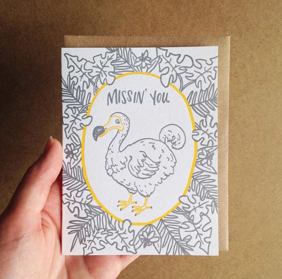 Missin' You Dodo Greeting Card