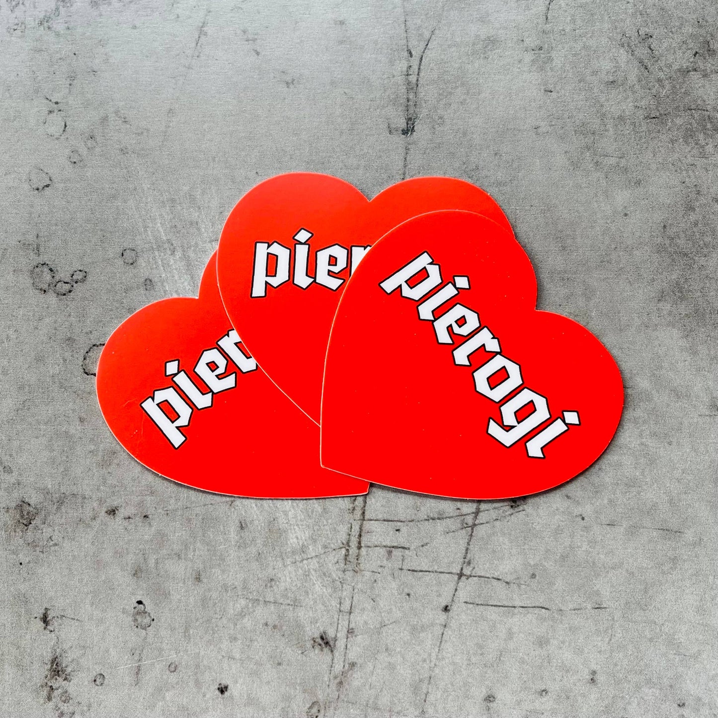Pierogi heart sticker // foodie Polish gifts