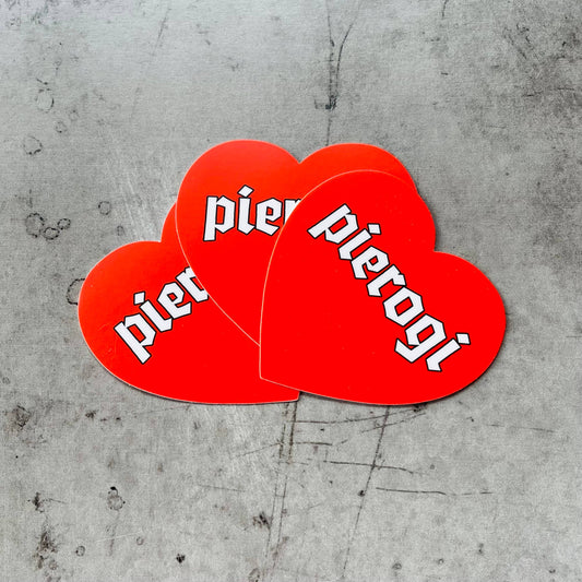 Pierogi heart sticker // foodie Polish gifts