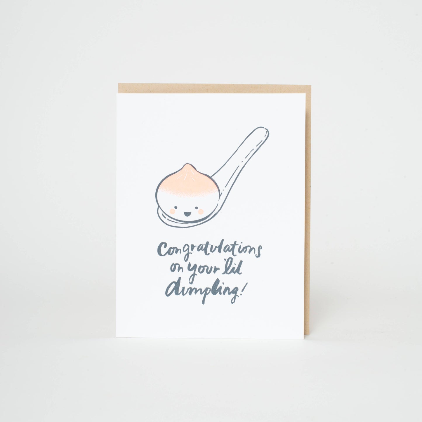 Baby Congrats Lil Dumpling Letterpress Card by Hello! Lucky